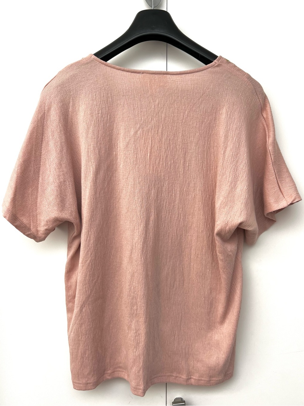 HEYSON | Pink Floral Embroidered V-Neck Short Sleeve Cottagecore Cotton Blouse - Picture 5 of 7
